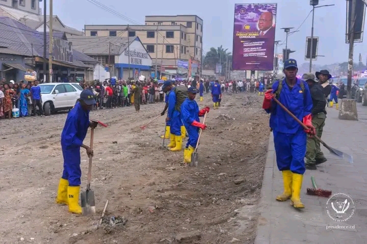 Illustration 4 - Kinshasa : Félix Tshisekedi salue les avancées des travaux d’assainissement du Service National